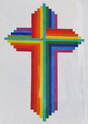 Picture of rainbow coloured cross